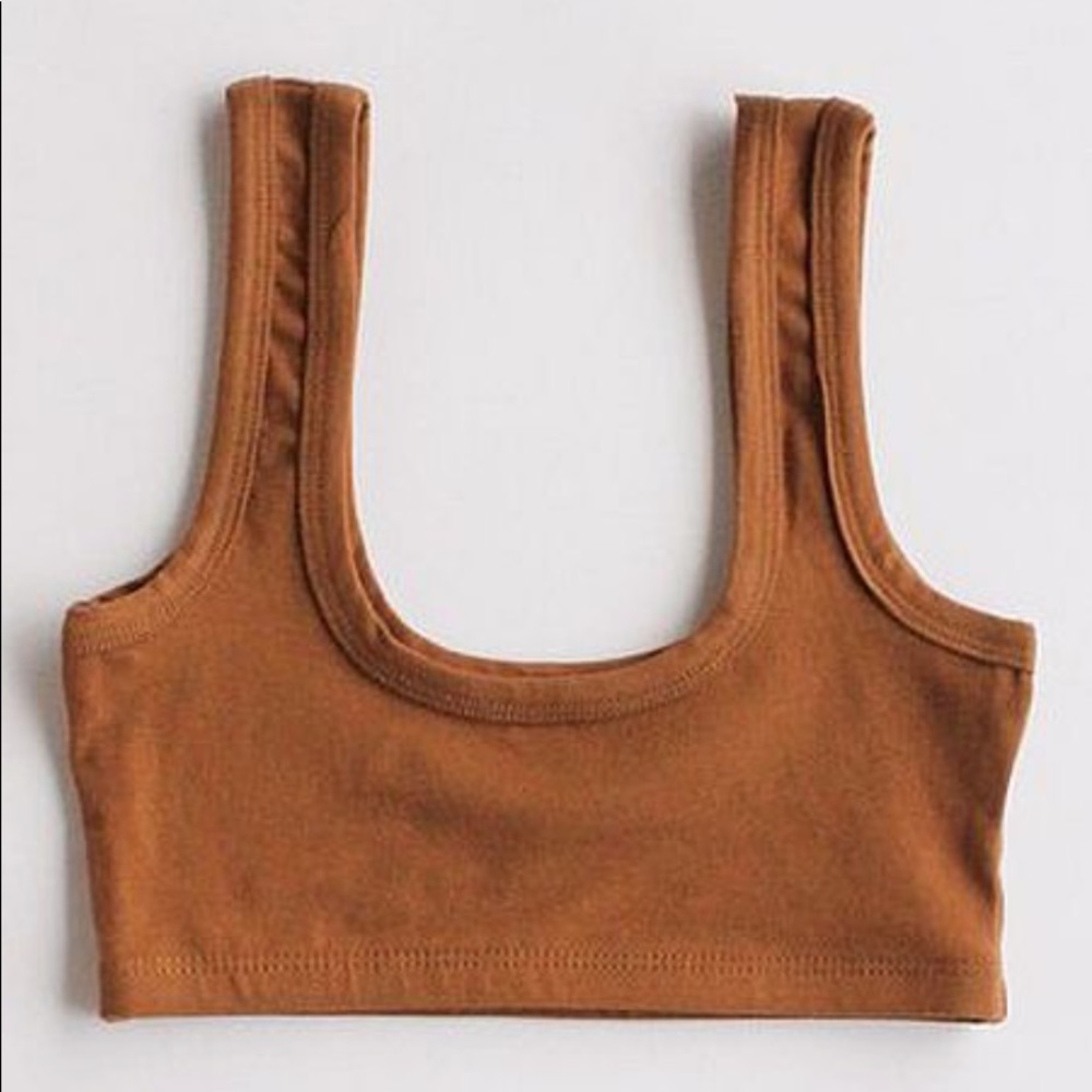 ARQ WIDE-STRAP BRA - s / toffee